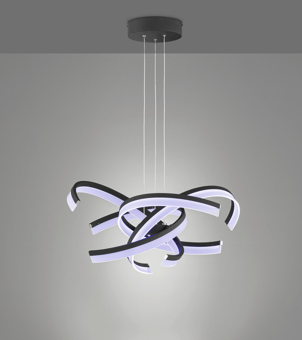 STROPNÍ ZÁVĚSNÉ LED SVÍTIDLO - černá/pískové barvy, Design, kov (53/150cm) - Fischer & Honsel