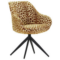 ARMLEHNSTUHL , Sitzfläche 360° drehbar , Flachgewebe, Mikrofaser  - Schwarz/Braun, Design, Textil/Metall (60/83/65cm) - Landscape