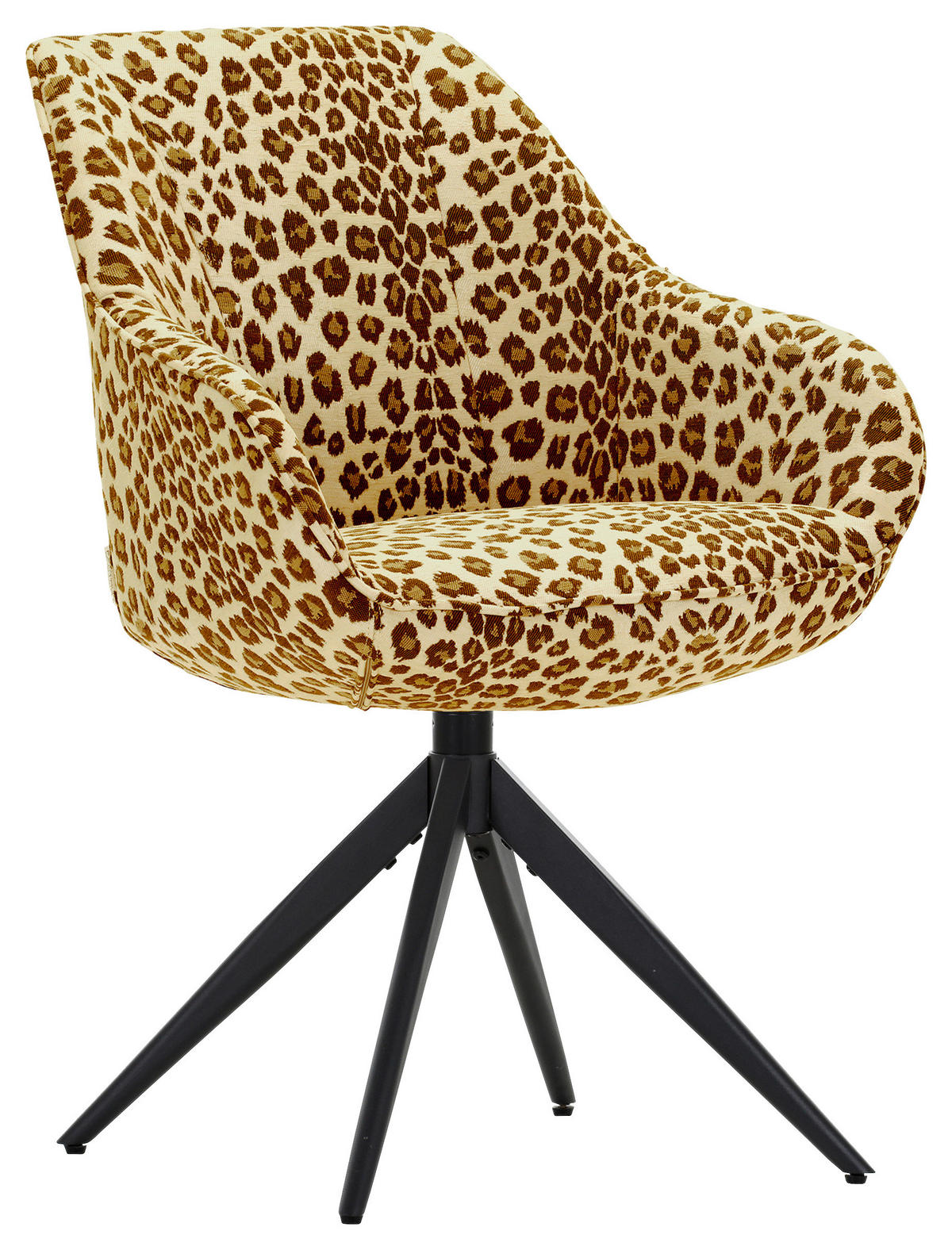 ARMLEHNSTUHL , Sitzfläche 360° drehbar , Flachgewebe, Mikrofaser  - Schwarz/Braun, Design, Textil/Metall (60/83/65cm) - Landscape