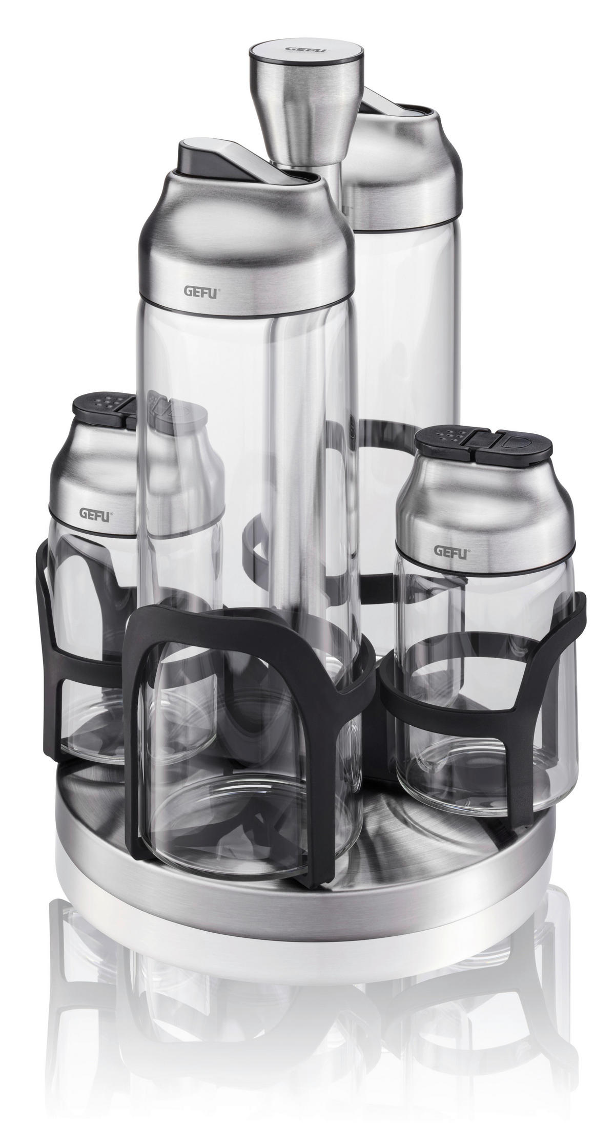 GARNITURA ZA OCAT/ULJE  metal, plastika, staklo  KIPPO  - boje oplemenjenog čelika/prozirno, Basics, staklo/metal (14,8/23,6cm) - Gefu