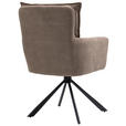 ARMLEHNSTUHL  in Eisen Cord  - Schwarz/Braun, Design, Textil/Metall (60/95/67cm) - Novel