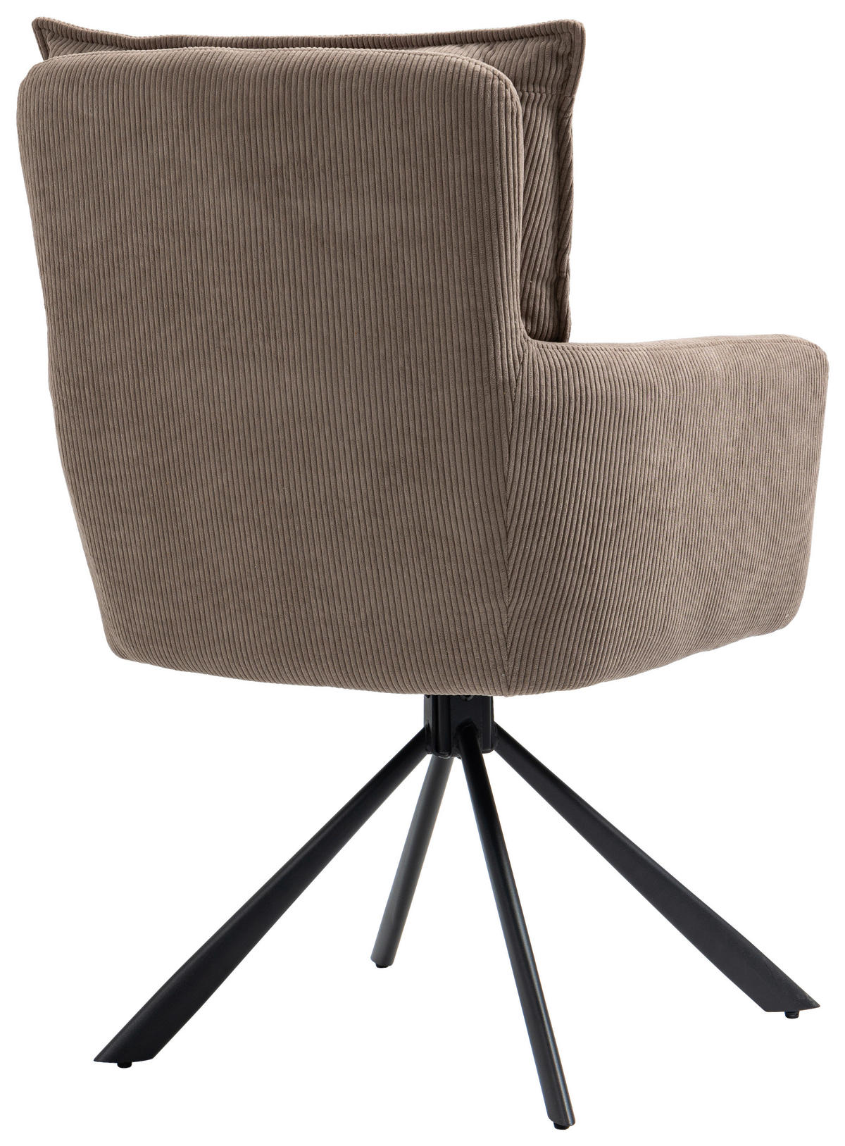 ARMLEHNSTUHL  in Eisen Cord  - Schwarz/Braun, Design, Textil/Metall (60/95/67cm) - Novel
