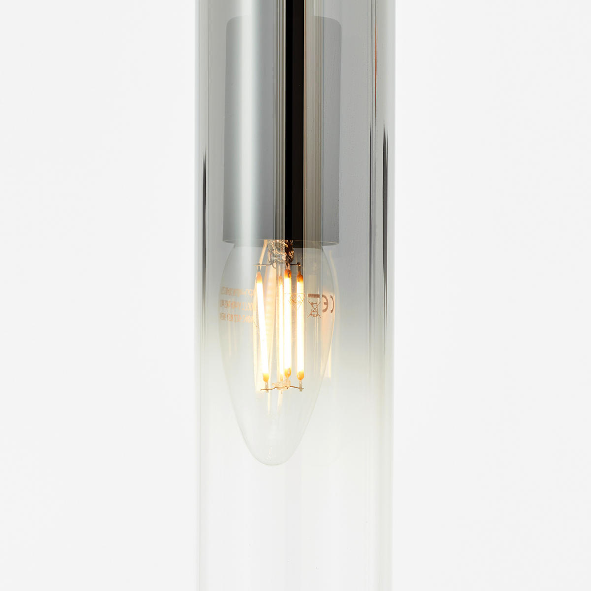 HÄNGELEUCHTE 14,5/199 cm  - Schwarz, Design, Glas/Metall (14,5/199cm) - Brilliant