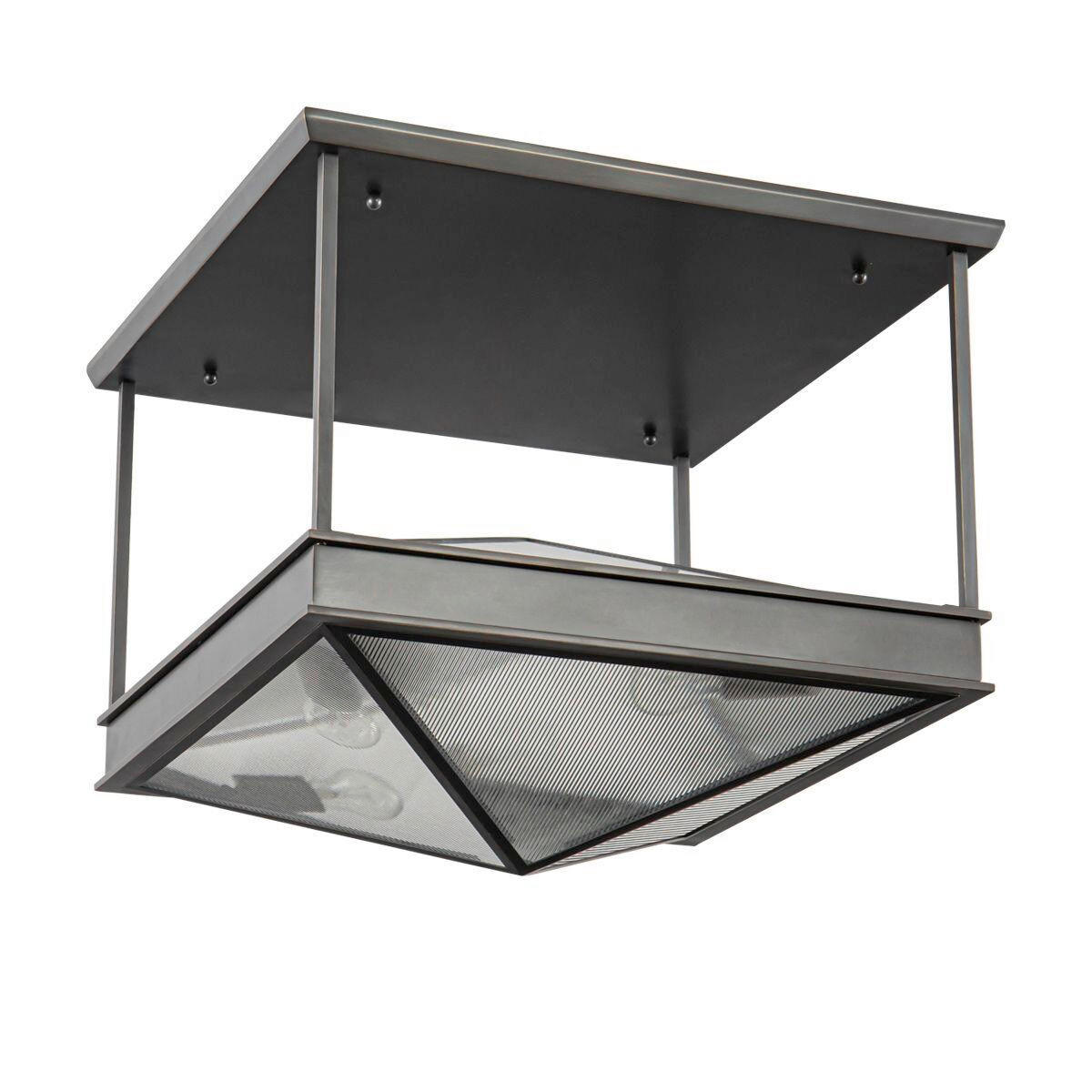 DECKENLEUCHTE 42/48,2 cm    - Bronzefarben, KONVENTIONELL, Glas/Metall (42/48,2cm) - Elstead Lighting