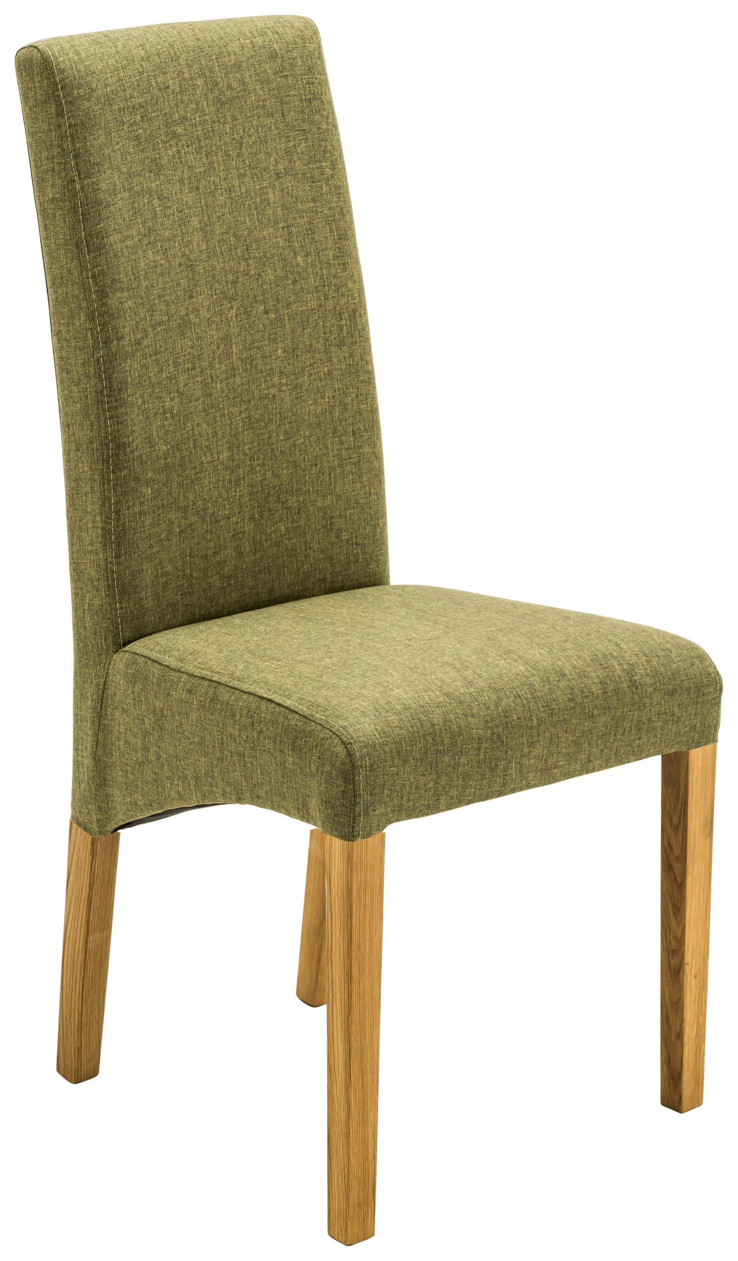 STUHL  in Webstoff Textil  - Eichefarben/Olivgrün, KONVENTIONELL, Holz/Textil (47/102/57cm) - Carryhome