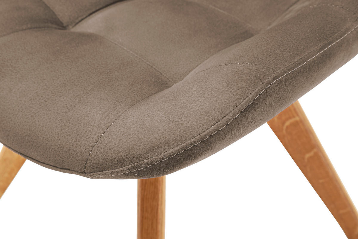 STUHL  in Flachgewebe  - Cappuccino, Konventionell, Holz/Textil (56/84/63cm) - Carryhome