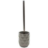 WC SADA - ŠTĚTKA A DRŽÁK - šedá/barvy chromu, Basics, plast (9/36/9cm) - Sadena
