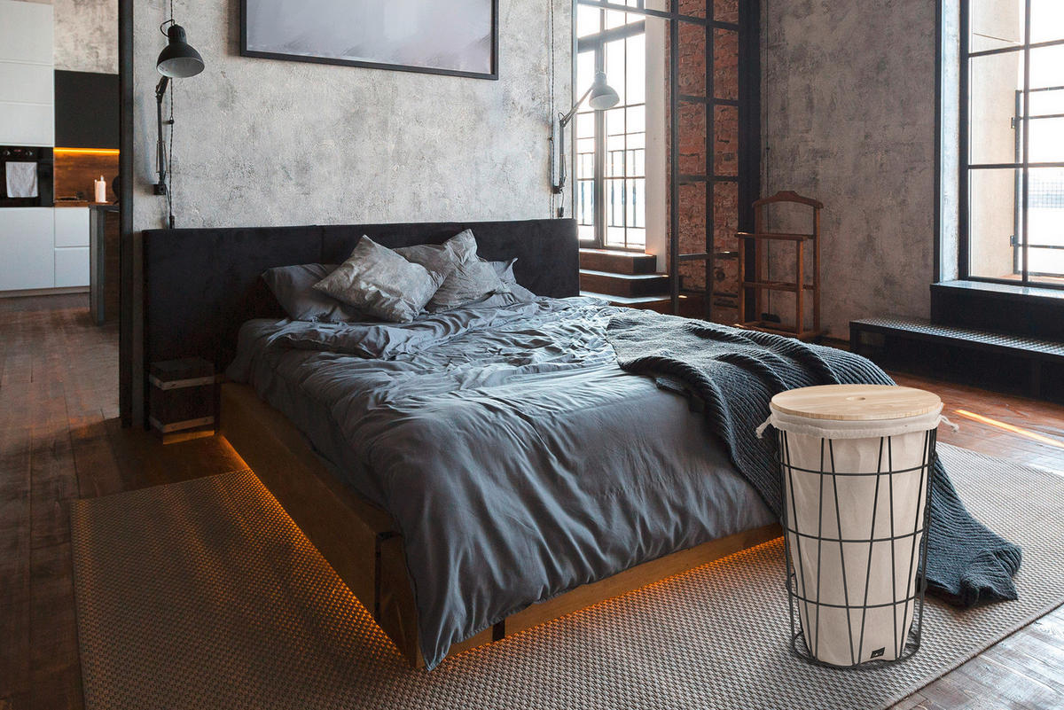 WÄSCHEKORB - Schwarz, Basics, Metall (35,6/50,5cm) - Zack