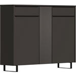 SCHUHSCHRANK  in 137/105/34 cm  - Anthrazit/Schwarz, Design, Glas/Holzwerkstoff (137/105/34cm) - Dieter Knoll