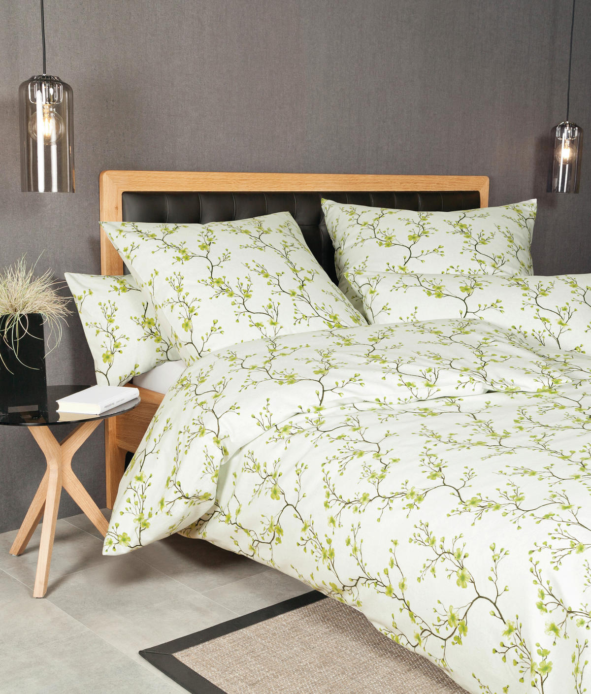 BETTWÄSCHE CHINCHILLA Flanell 135/200 cm  - Hellgrün/Grün, Basics, Textil (135/200cm) - Janine