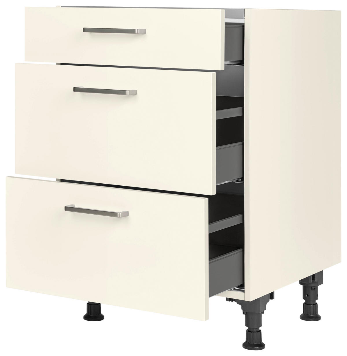 KOCHFELDUMBAUSCHRANK 60/87/56 cm  in Magnolie  - Edelstahlfarben/Magnolie, MODERN, Holzwerkstoff/Metall (60/87/56cm) - Nobilia