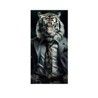 GLASBILD Tiere Multicolor 90/180 cm  - Multicolor, Design, Glas (90/180cm)