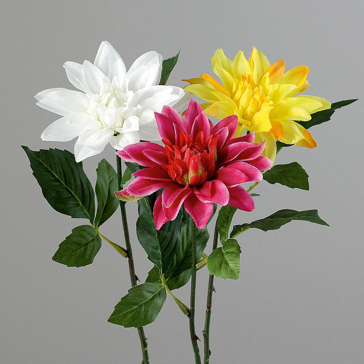 KUNSTBLUME - Gelb/Rot, Basics, Kunststoff/Textil (48cm)