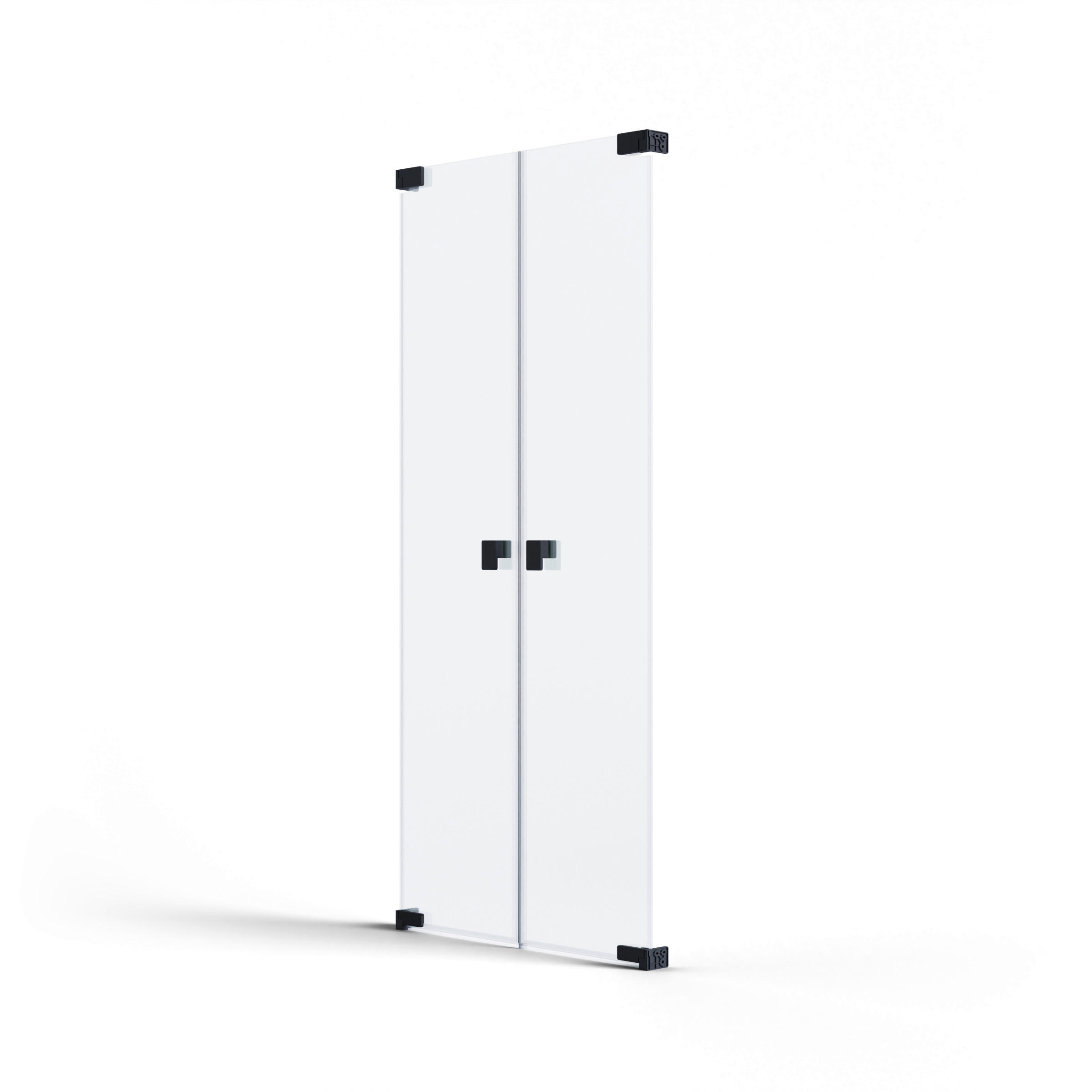 DUSCHTÜR Schwarz  80/200 cm  - Schwarz, MODERN, Glas/Metall (80/200cm) - Schöner Wohnen