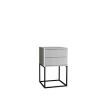 Noptieră, 40/65/38,5 cm, negru, alb - alb/negru, Modern, metal/material pe bază de lemn (40/65/38,5cm)