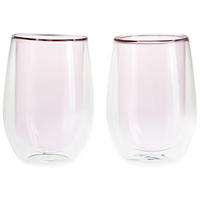 KAFFEEGLÄSERSET 340 ml 2-teilig  - Rosa, KONVENTIONELL, Glas (340ml) - Novel
