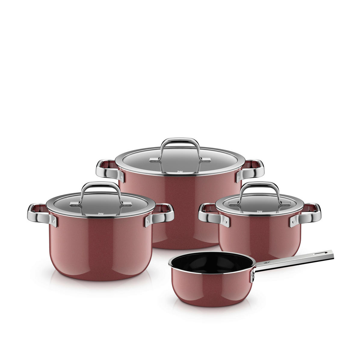KOCHTOPFSET Fusiontec Mineral 4-teilig  - Rosa, Basics, Metall (60/30/33cm) - WMF