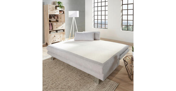 SCHLAFSOFA in Webstoff Anthrazit  - Chromfarben/Anthrazit, Design, Textil/Metall (194/96/86cm) - Novel