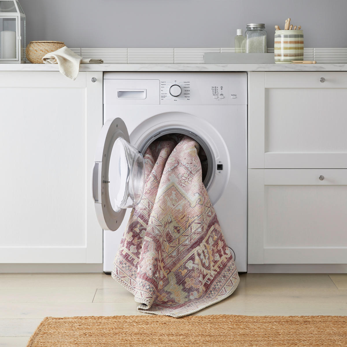 FLACHWEBETEPPICH 120/170 cm Hebden Washable Pink  - Pink, Basics, Textil (120/170cm)