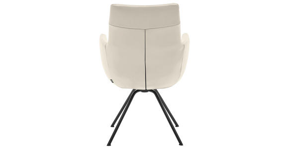 ARMLEHNSTUHL  Beinauswahl, Lederauswahl, Typenauswahl  Echtleder  - Schwarz/Naturfarben, Design, Leder/Metall (60/90/61cm) - Dieter Knoll