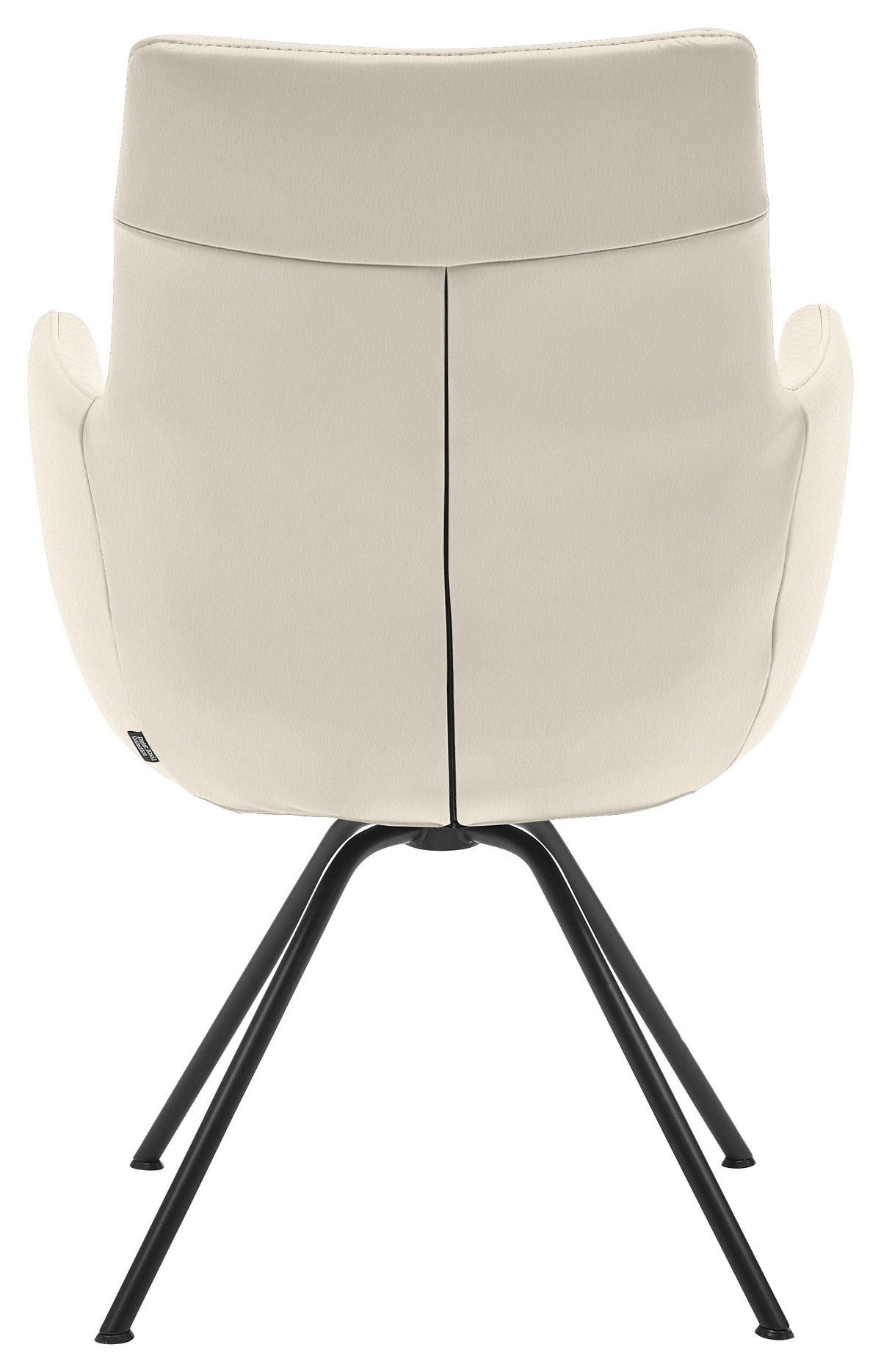 ARMLEHNSTUHL  in Stahl Echtleder  - Schwarz/Naturfarben, Design, Leder/Metall (60/90/61cm) - Dieter Knoll