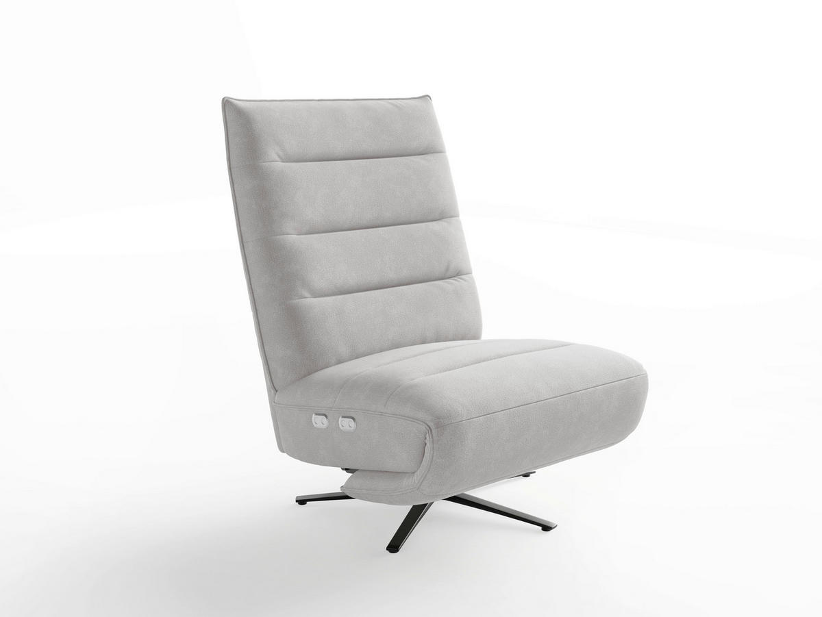 RELAXAČNÍ KŘESLO, textil, barvy stříbra - černá/barvy stříbra, Basics, kov/textil (80/109/98cm) - Sit & More