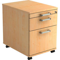 ROLLCONTAINER Ahornfarben  - Chromfarben/Ahornfarben, KONVENTIONELL, Holzwerkstoff/Kunststoff (42,8/59/58cm) - Venda