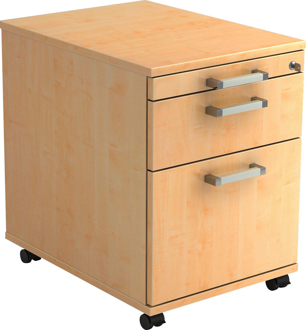 ROLLCONTAINER Ahornfarben  - Chromfarben/Ahornfarben, KONVENTIONELL, Holzwerkstoff/Kunststoff (42,8/59/58cm) - Venda