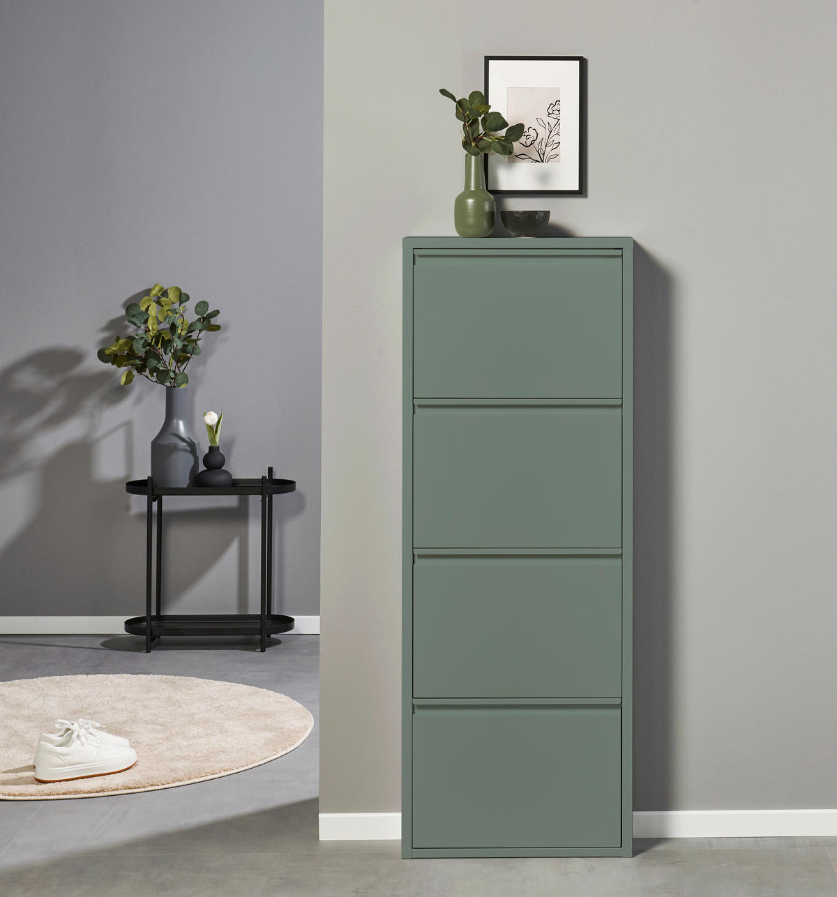 SCHUHKIPPER  in 51/137/16 cm  - Salbeigrün, MODERN, Metall (51/137/16cm) - Boxxx