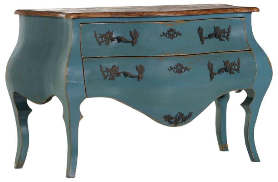 SIDEBOARD  in 122/86/57 cm  - Blau/Messingfarben, Design, Holz/Metall (122/86/57cm) - Landscape