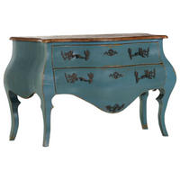 SIDEBOARD  in 122/86/57 cm  - Blau/Messingfarben, Design, Holz/Metall (122/86/57cm) - Landscape