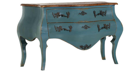 SIDEBOARD in 122/86/57 cm - Blau/Messingfarben, Design, Holz/Metall (122/86/57cm) - Landscape