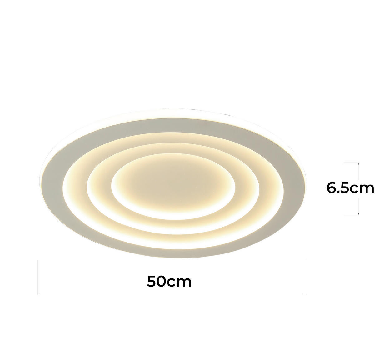 LED-DECKENLEUCHTE Alune 6.5/50/50 cm  - Weiß, Design, Kunststoff (6.5/50/50cm)