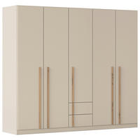 DREHTÜRENSCHRANK Champagner, Eiche Artisan 5 Tür(en)  - Champagner/Eiche Artisan, Design, Holz/Holzwerkstoff (226/197/54cm) - Stylife