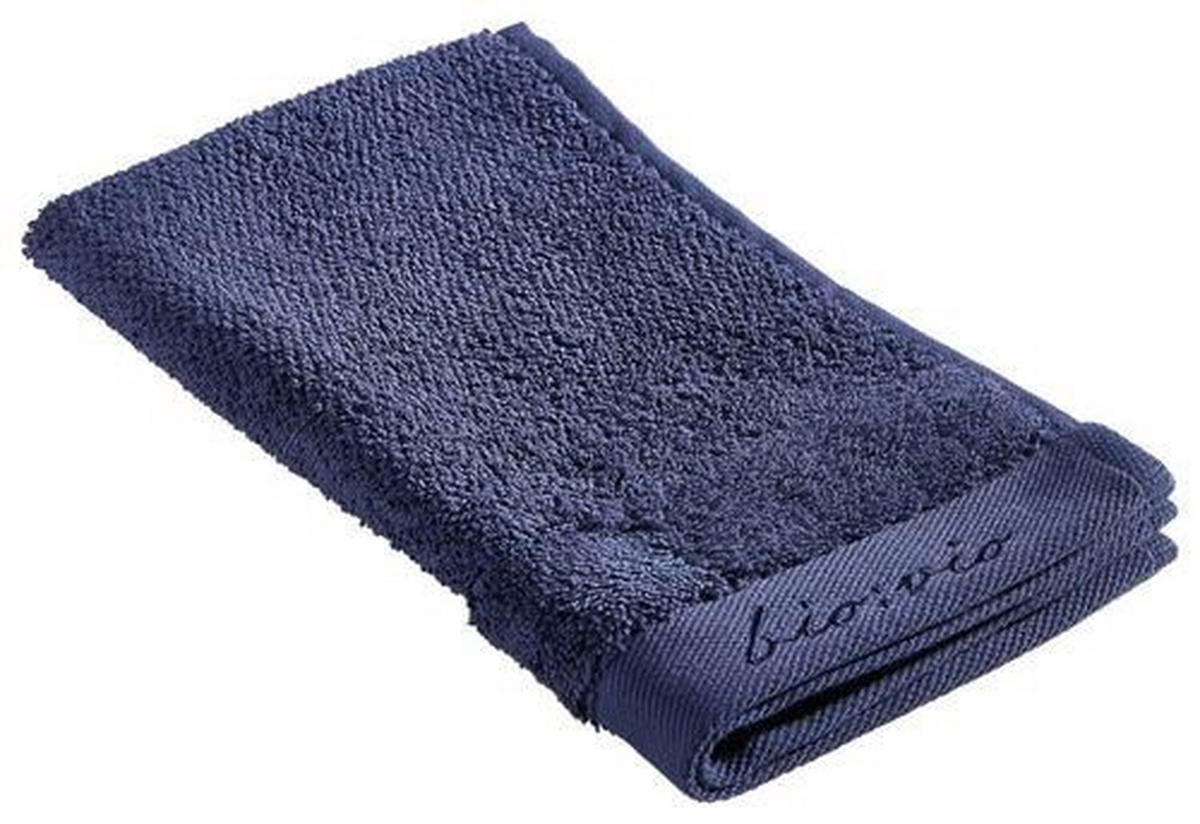 GÄSTETUCH BONITA Dunkelblau 4-teilig 30/50 cm  - Dunkelblau, Natur, Textil (30/50cm) - Bio:Vio