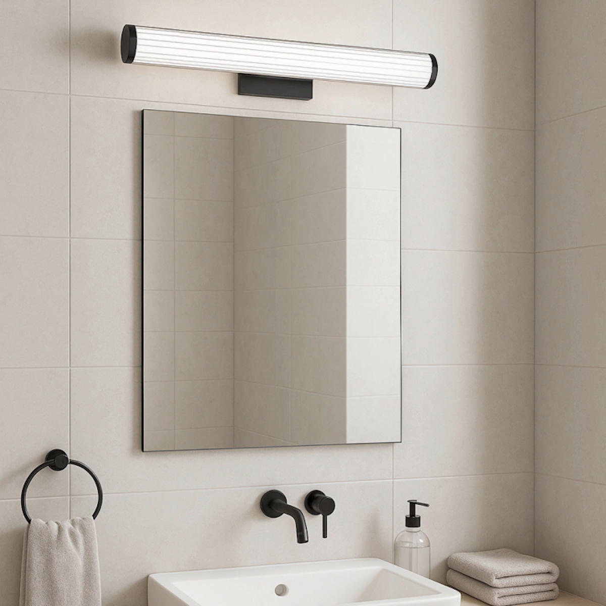 LED-WANDLEUCHTE Vena  6/61/11.5 cm  - Schwarz, Design, Kunststoff (6/61/11.5cm)