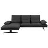 ECKSOFA Anthrazit Mikrofaser  - Anthrazit/Schwarz, Design, Textil/Metall (164/291cm) - Chilliano