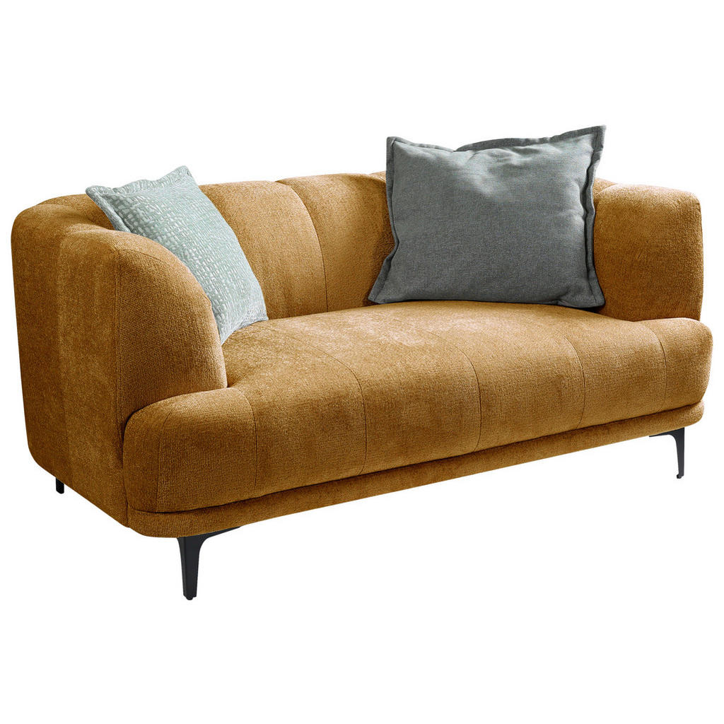 Thumbnail - Mid.you 2-Sitzer-Sofa, Gold, Textil, Füllung: Polyurethan (Pur), 166x77x106 cm, Made in EU, Wohnzimmer, Sofas & Couches,...
