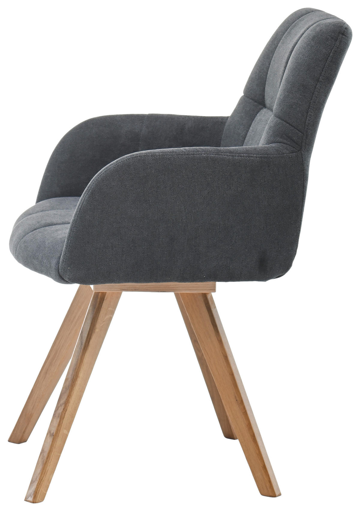 ARMLEHNSTUHL  in Mikrofaser  - Eichefarben/Anthrazit, LIFESTYLE, Holzwerkstoff/Textil (61/88/66,5cm) - Boxxx