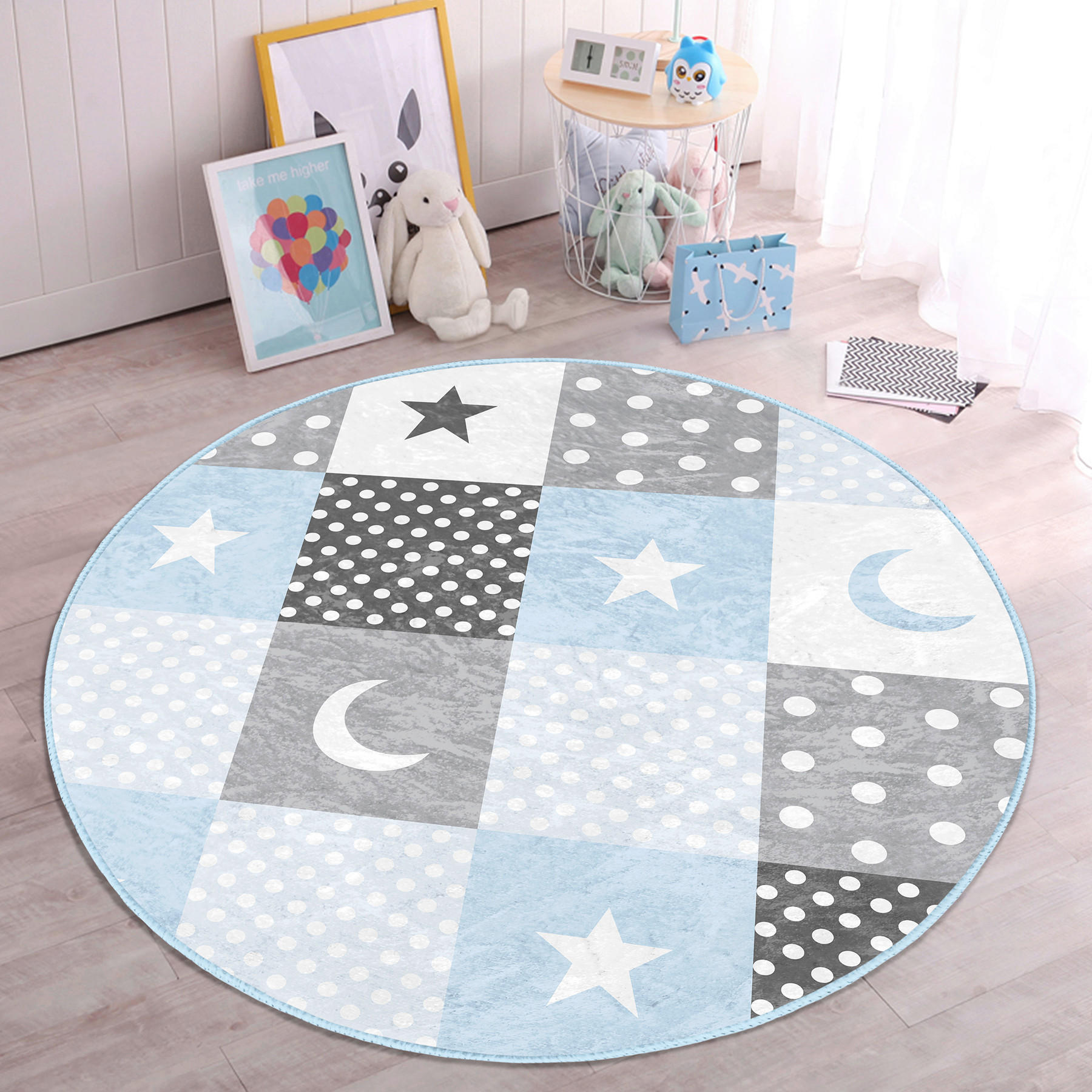 KINDERTEPPICH  Wohnzimmer 120/120 cm Multicolor rund  - Multicolor, Basics, Textil (120/120cm)
