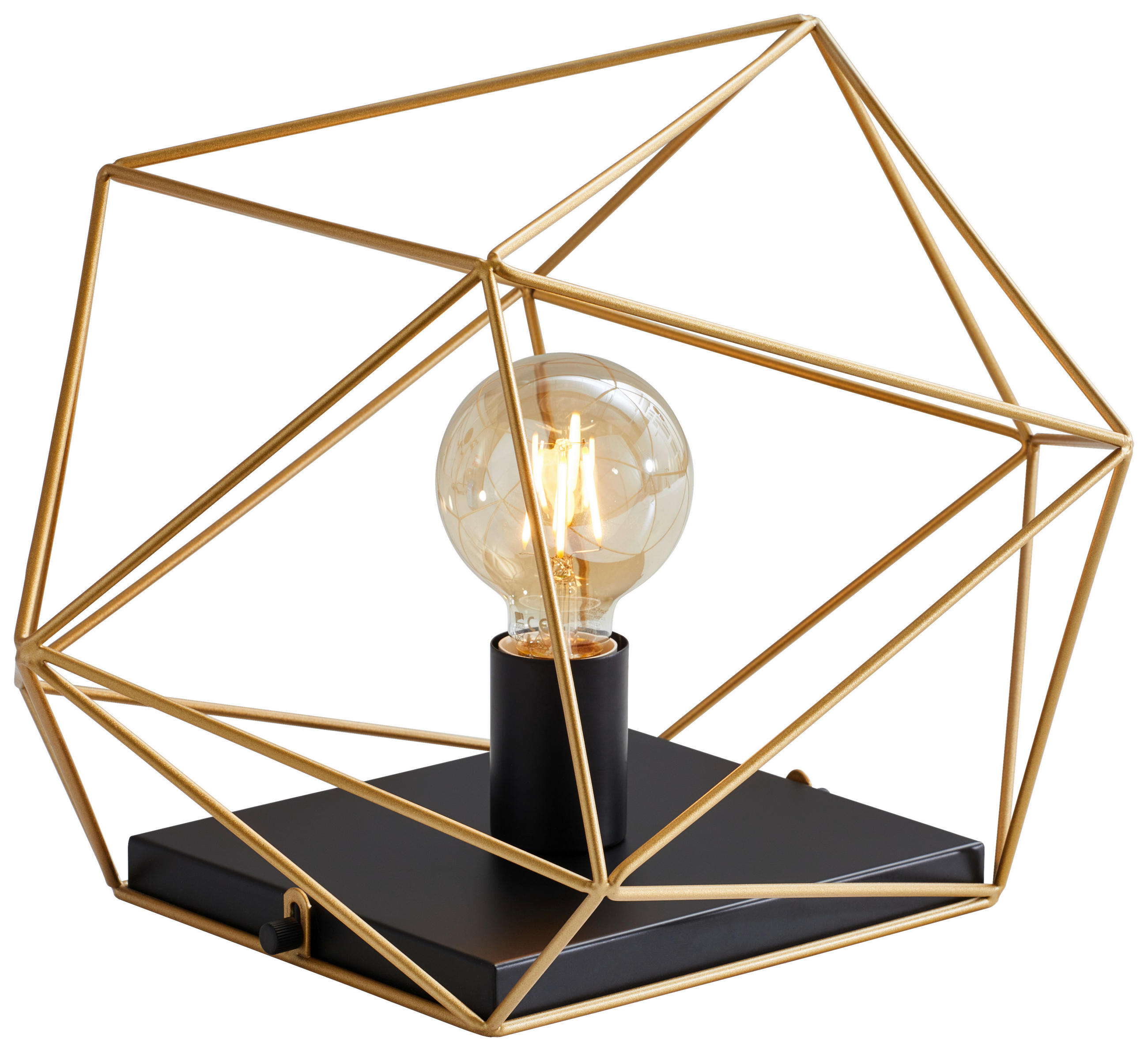 TISCHLEUCHTE - Goldfarben/Schwarz, Design, Metall (26,5/40,5/29,5cm)