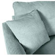 ECKSOFA Hellblau Cord  - Schwarz/Hellblau, Design, Kunststoff/Textil (240/175cm) - Landscape