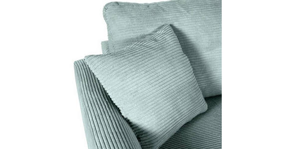 ECKSOFA Hellblau Cord  - Schwarz/Hellblau, Design, Kunststoff/Textil (240/175cm) - Landscape