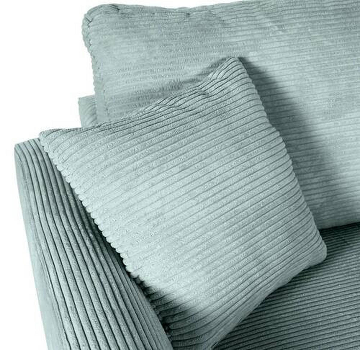 ECKSOFA in Cord Hellblau  - Schwarz/Hellblau, Design, Kunststoff/Textil (240/175cm) - Landscape