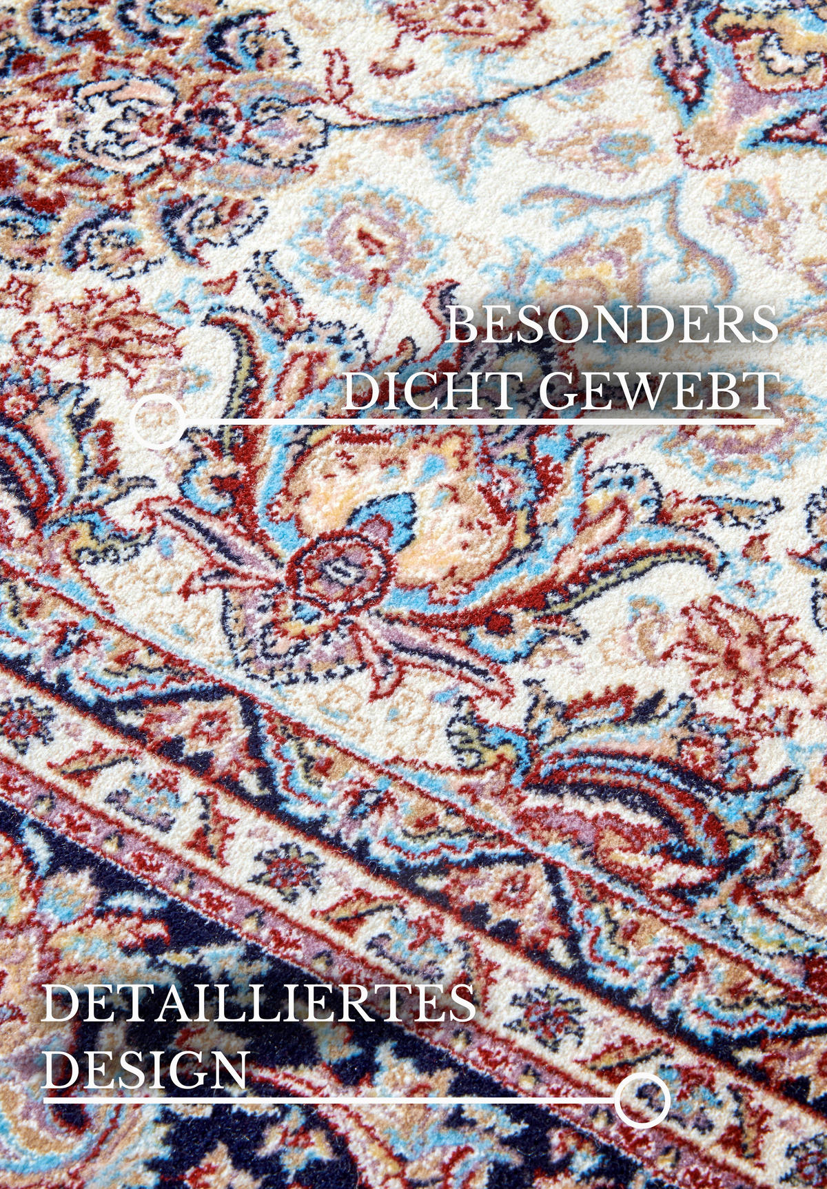 FLACHWEBETEPPICH 128/190 cm Kollektion 1870 Blau, Creme  - Blau/Creme, Design, Kunststoff/Textil (128/190cm) - Villeroy & Boch