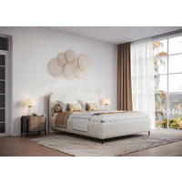 POLSTERBETT gepolstertes Kopfteil, Lattenrost, Bettkasten Weiß 140/200 cm  - Schwarz/Weiß, MODERN, Holz/Holzwerkstoff (140/200cm) - MID.YOU