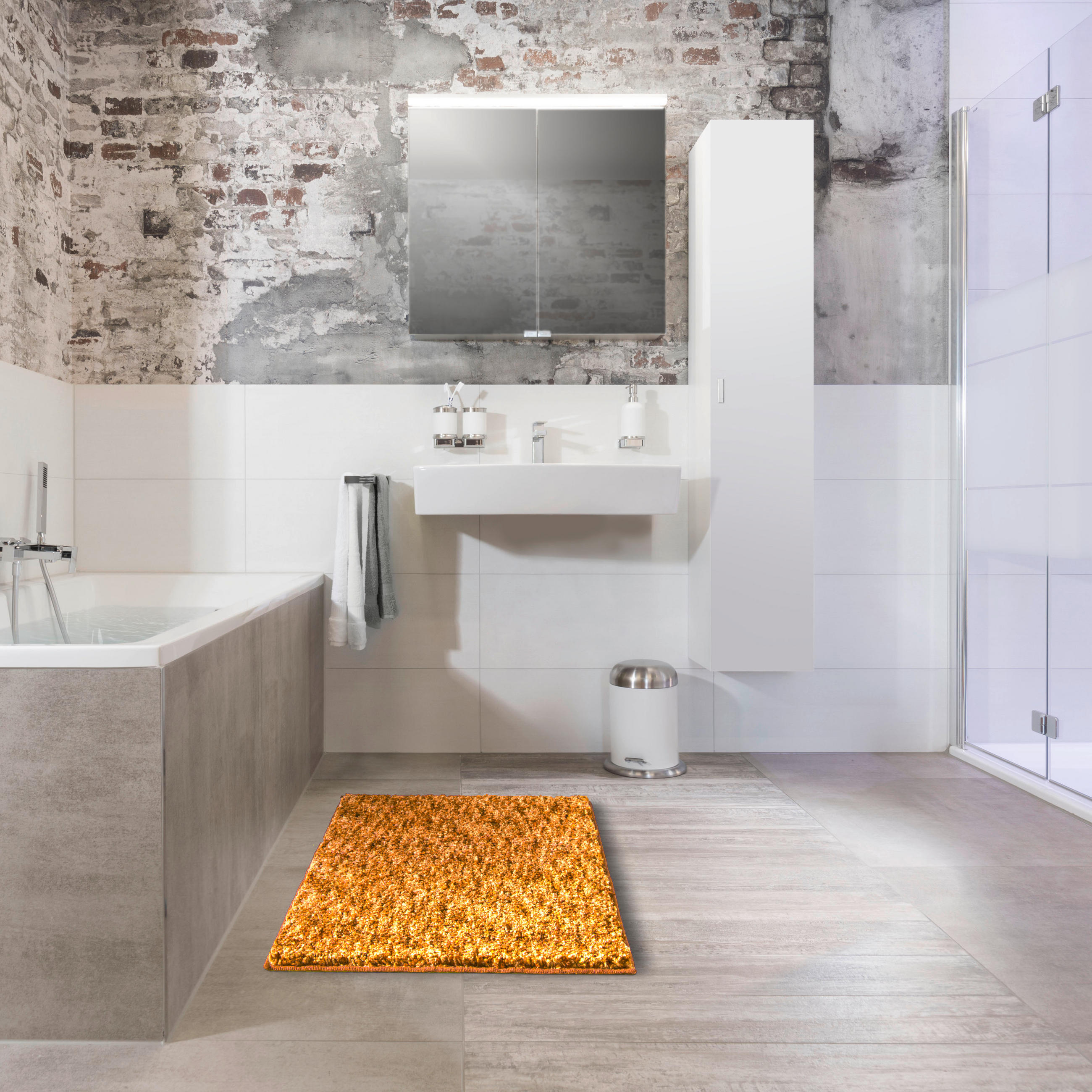 KOBEREC DO KOUPELNY, 70/120 cm - curry žlutá, Basics, textil/plast (70/120cm) - Grund