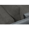SCHLAFSOFA  mit Liegefunktion, Rücken echt Cord, Flachgewebe Grau  - Schwarz/Grau, KONVENTIONELL, Textil/Metall (223/72/100cm) - Carryhome