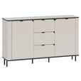 SIDEBOARD  in 136,8/82/35,2 cm  - Kaschmir/Schwarz, MODERN, Holzwerkstoff/Kunststoff (136,8/82/35,2cm) - Carryhome
