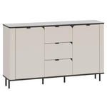 SIDEBOARD  in 136,8/82/35,2 cm  - Kaschmir/Schwarz, MODERN, Holzwerkstoff/Kunststoff (136,8/82/35,2cm) - Carryhome